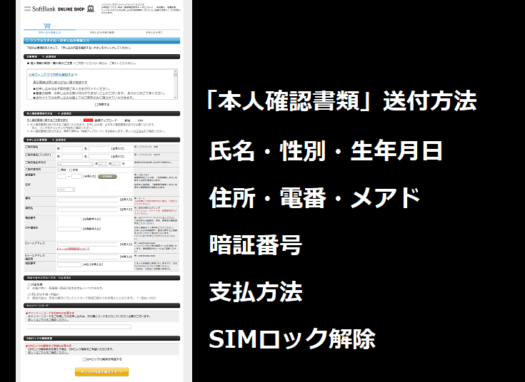 シンプルスタイル申し込み情報入力